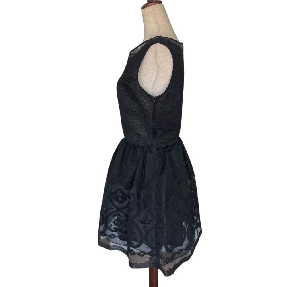 Blugirl Blumarine Black Sleeveless Organza Dress 50s Style IT 42 - Picture 8 of 12